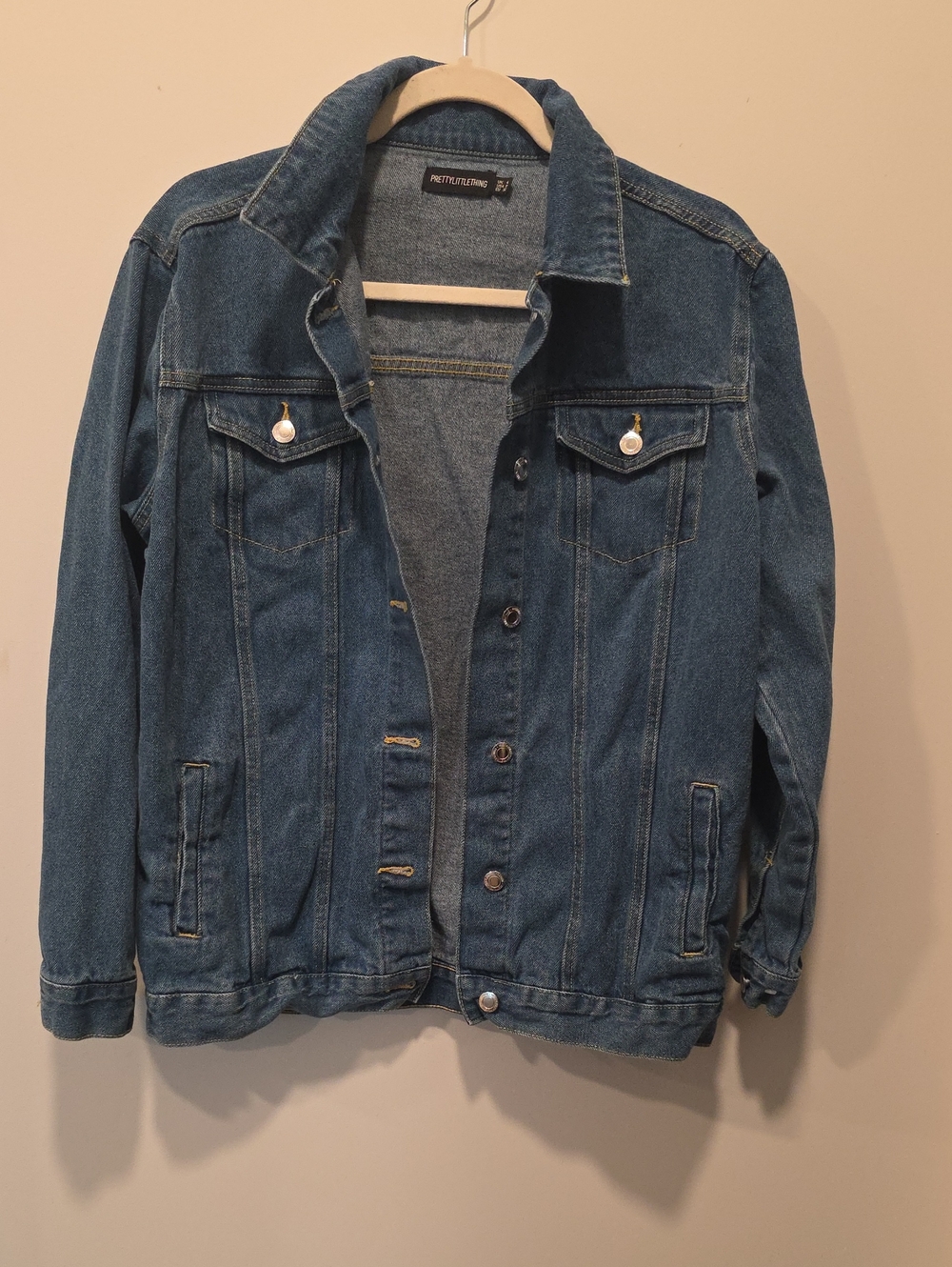 PrettyLittleThing Mid-Blue Denim Shirt Jacket